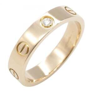 Cartier Mini Love Ring (1PD) in 18K Pink Gold with Diamonds, available gold a...